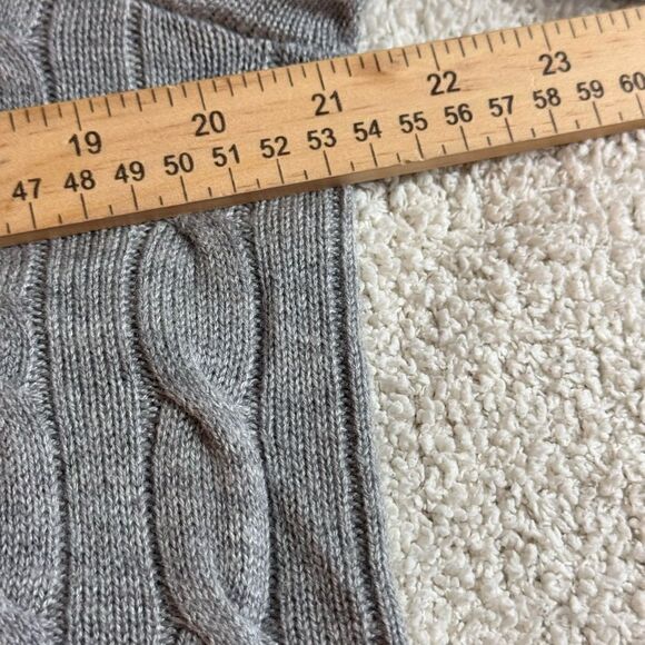 Talbots Sweater womens plus size 1x petite Cable Knit crew Neck Nylon Lamb wool - Picture 6 of 12
